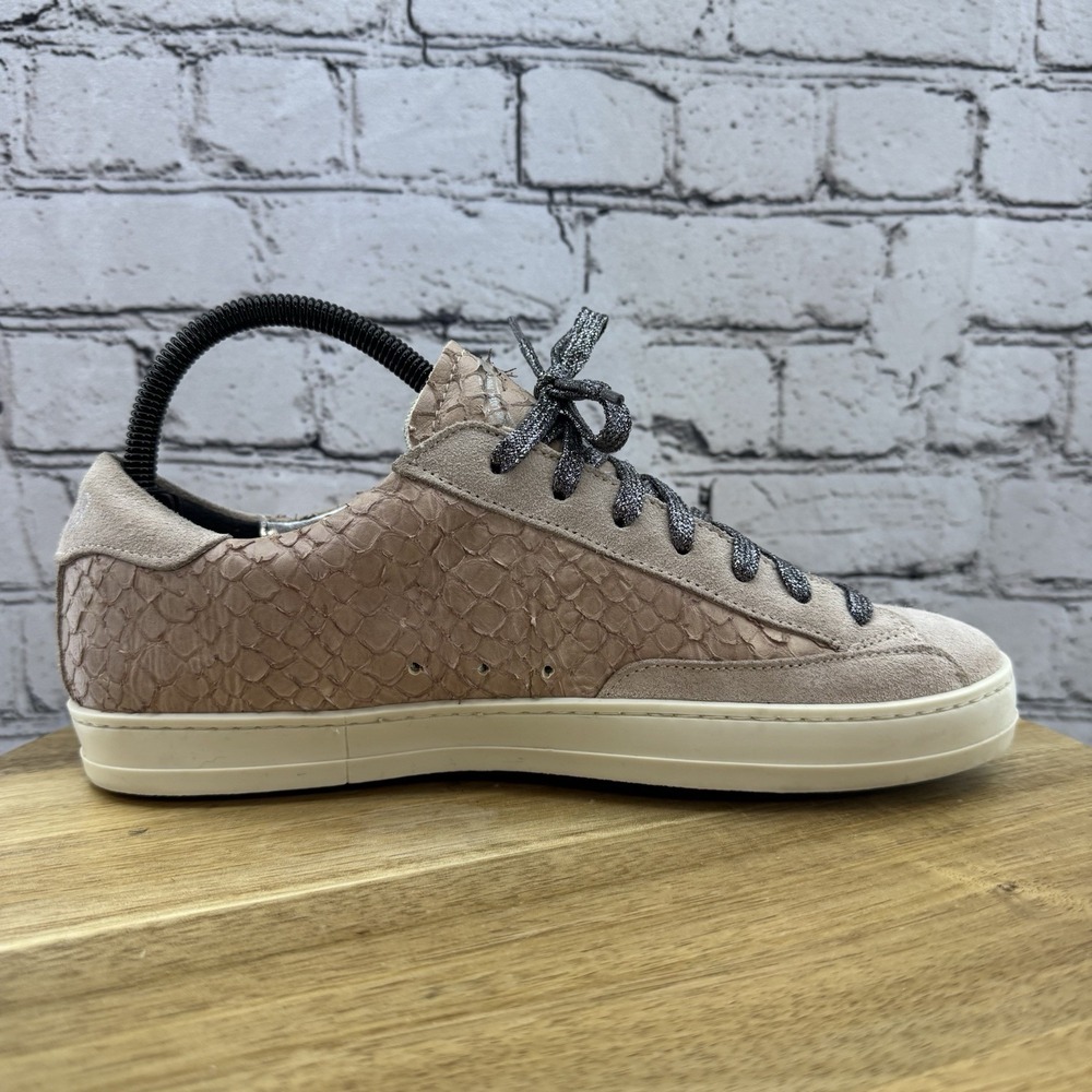P448 John Pink Python Low Top Sneaker Made In Ita… - image 7